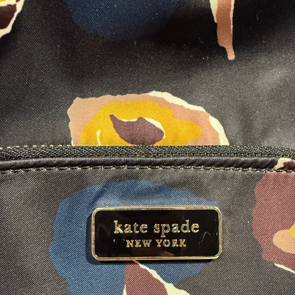 Kate Spade Dawn Paper Rose Medium Backpack Bag in Black Multi - Picture 3 of 6